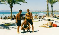 Leo, Pablo y Luciano, en Mallorca