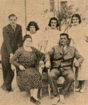 Don Alberto Biaggini y su familia.