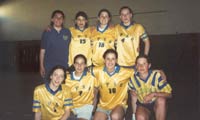El equipo de handball mujeres de las OlimpíadasEstudiantiles