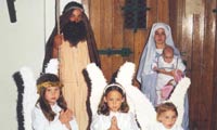 Jesus, Maria y Jose esperando a los Reyes